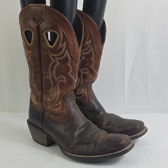 Ariat Rawhide Brown Leather Western Men's Boots.